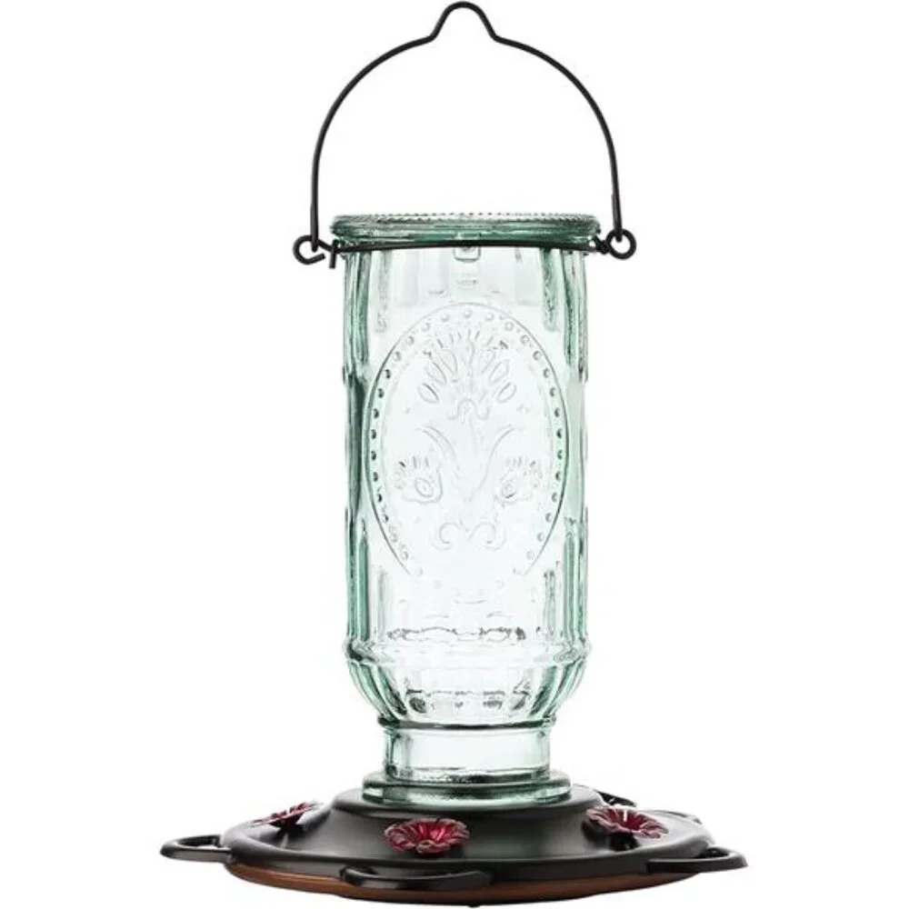 More Birds Vintage Hummingbird Feeder, Antique Glass Hummingbird Feeders